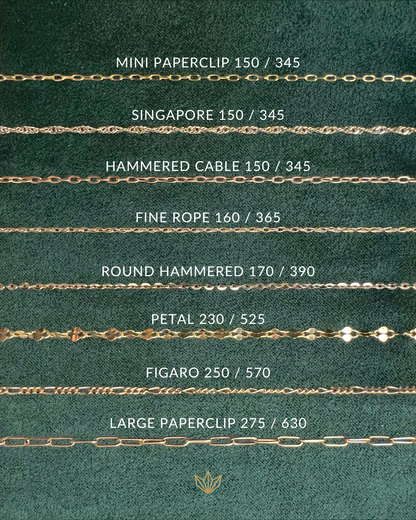 gold chains price list